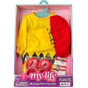 My‎ Life As Peanuts Snoopy Picture Day 5-Piece Outfit For 18" Dolls Dress NEW